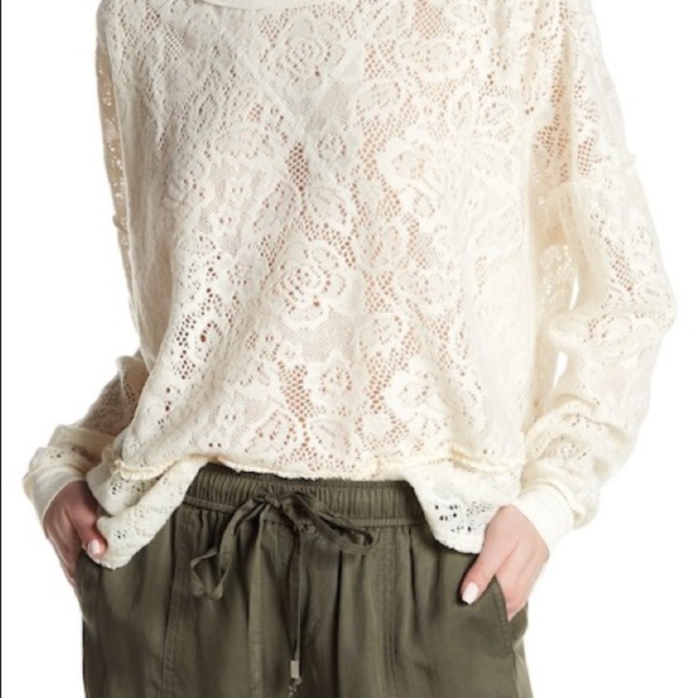 NWT Free PeopleNot Cold in this Floral Knit Top - Picture 3 of 7